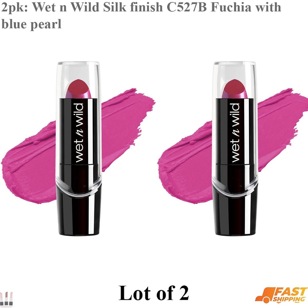 wet n wild Silk Finish Lipstick - Fuchsia Pink - Pack of 2